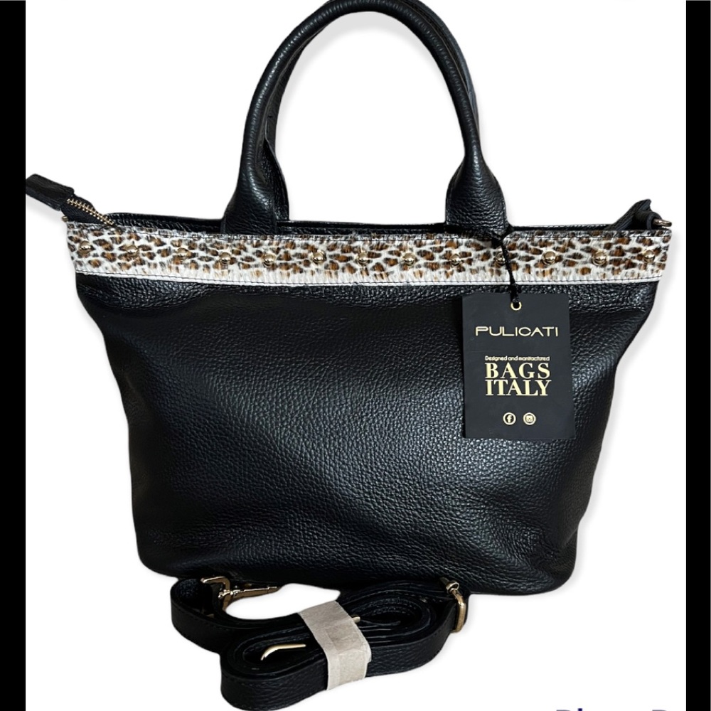 NWT Puicati Italian pebble calf hair Satchel